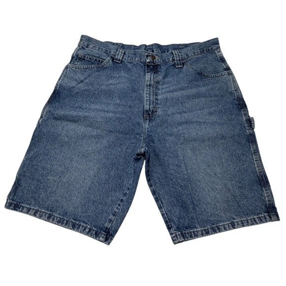 Wrangler Mens Carpenter Denim Shorts Medium Wash 100% Cotton 36 Utility 10"